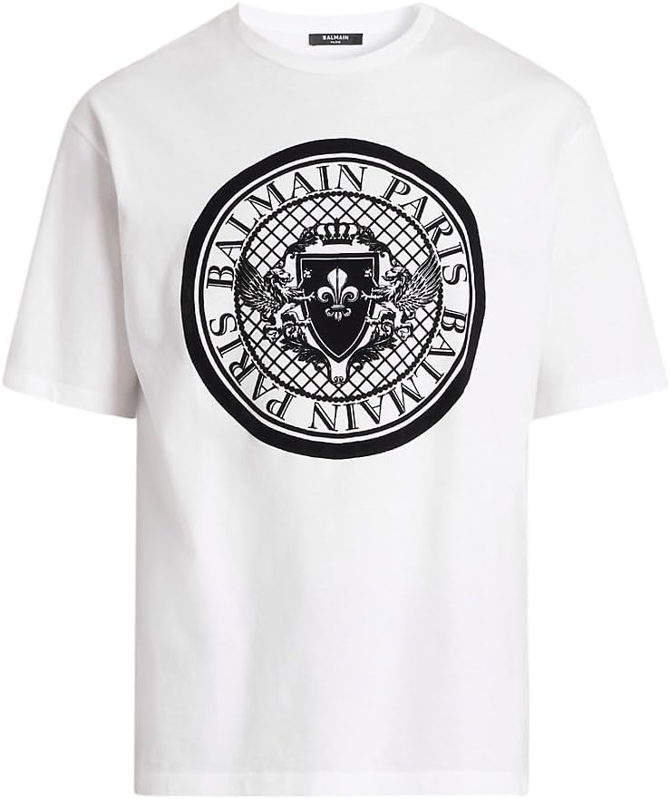 Balmain, Coin Flock T-Shirt : Luxury Stores