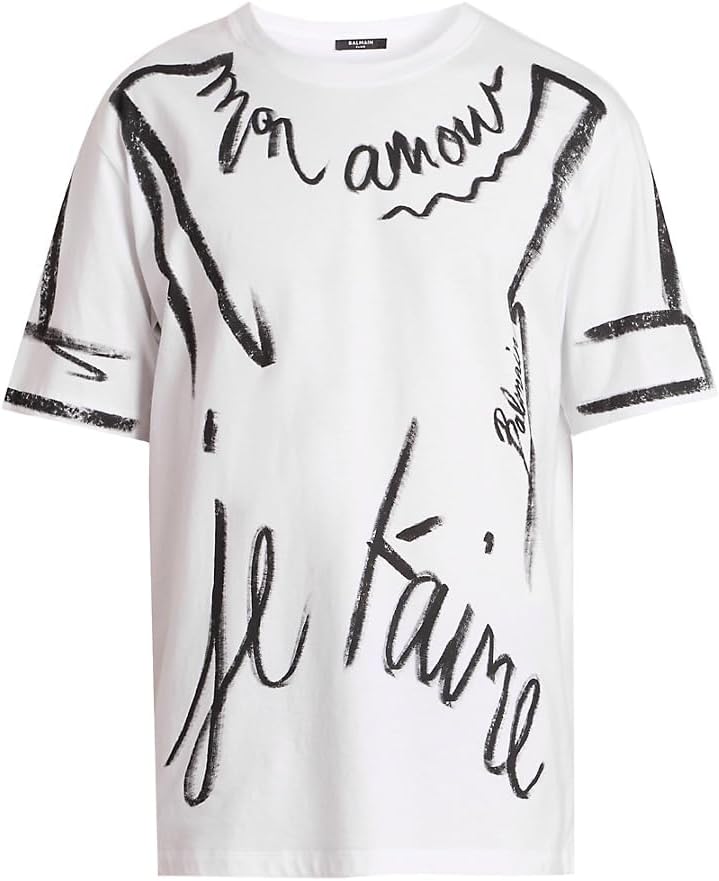 Balmain, Je T’aime Cotton T-Shirt : Luxury Stores