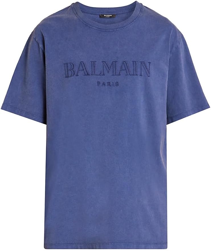 Balmain, Logo-Embroidered Cotton T-Shirt : Luxury Stores