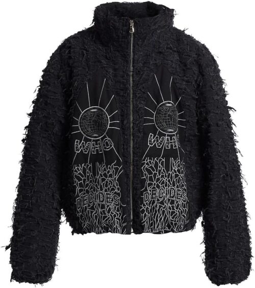 Amazon.com: Who Decides War, Husk Embroidered Cotton Zip Jacket : Luxury Stores