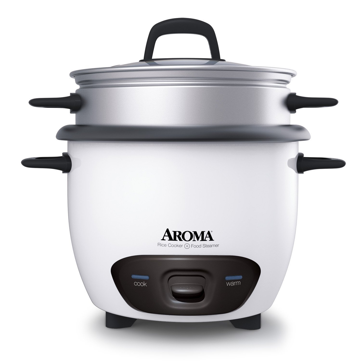 Aroma Housewares 14-Cup (Cooked) (7-Cup UNCOOKED) Pot Style Rice Cooker and Food Steamer (ARC-747-1NG),White