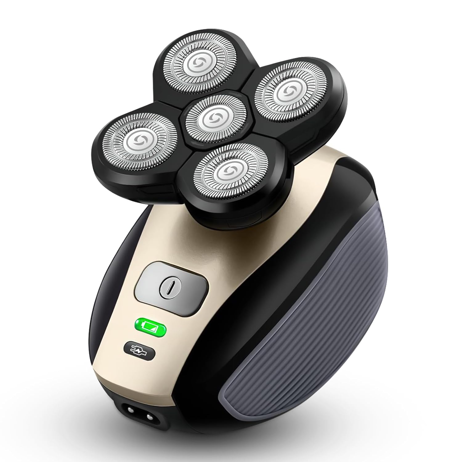 Bald Shavers for Men – Telfun Upgrade 5-in-1 Electric Head Shavers for Bald Men, 100% Waterproof Cordless Razor, Wet/Dry Shaving, 5 Dual Track Heads, Mess-Free Hair Capture