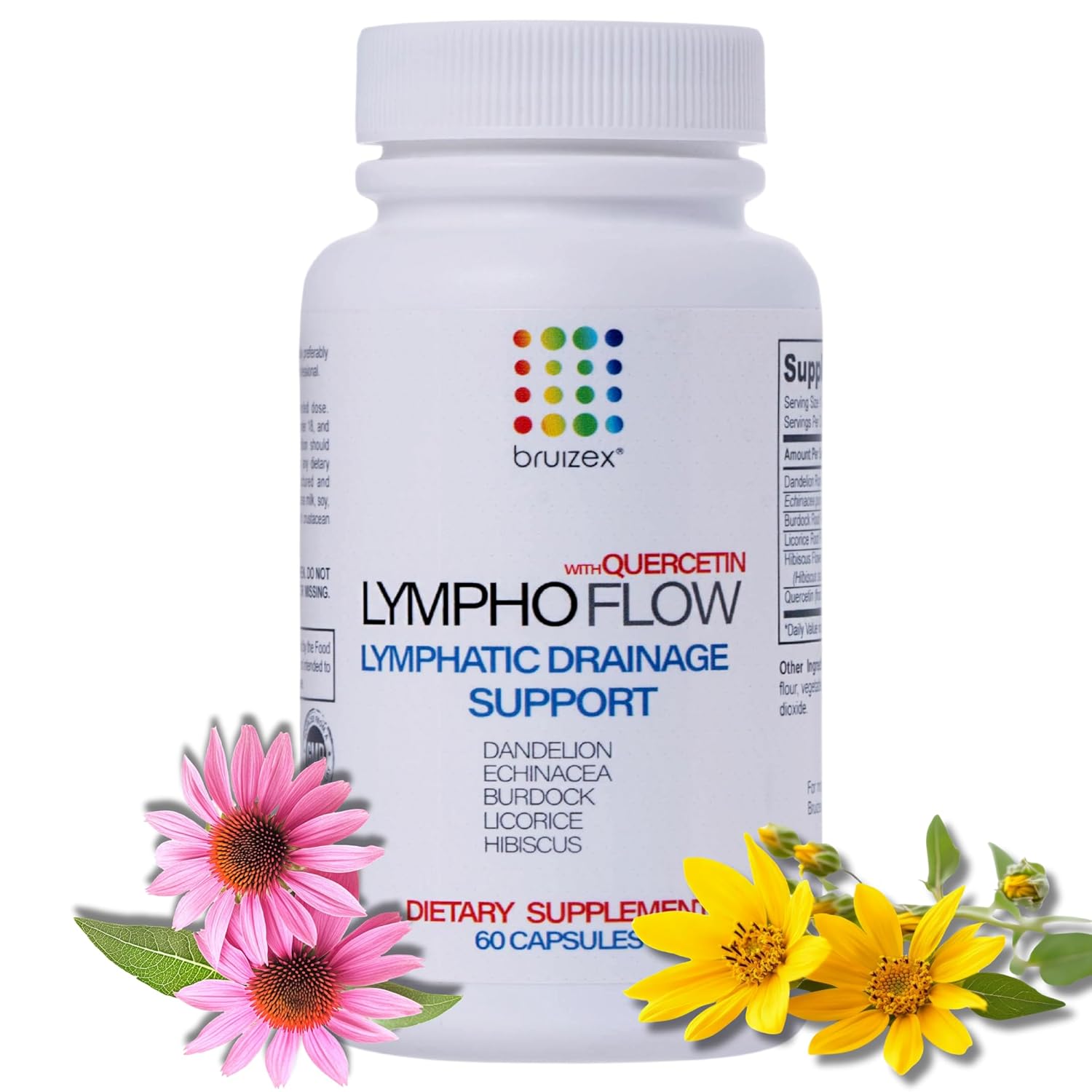 Bruizex Lympho Flow Lymphatic Drainage Supplement, Supports Lymphatic System Health, Liposuction, BBL, 360 Lipo, Tummy Tuck & Lymphedema Post Surgery Recovery, Made with…