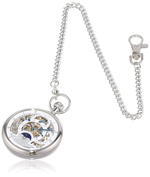 Charles Hubert 3816-W Dual Time Mechanical Pocket Watch