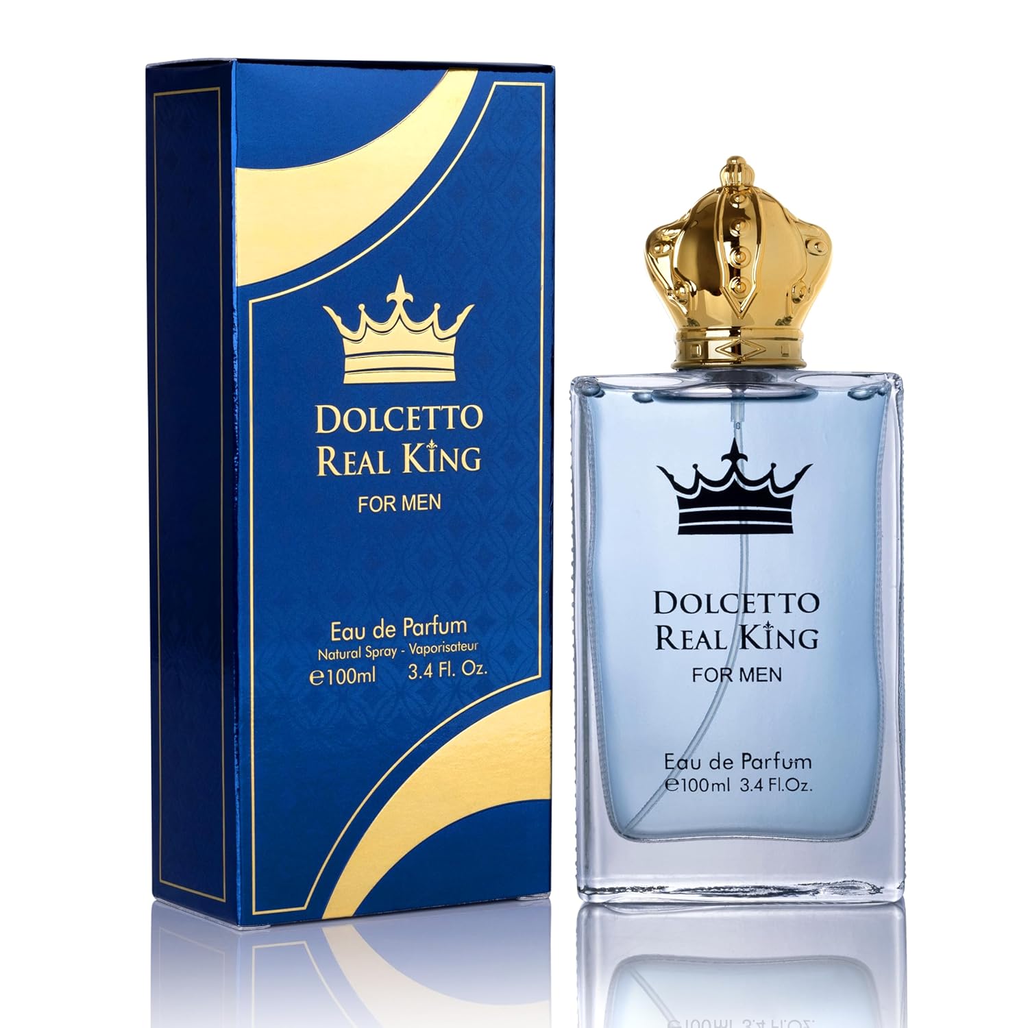 Dolcetto Real King Eau De Parfum for Men woody & Aromatic Fragrance – Citrus Notes & Pimento Essence with Masculine Base – Blend of Spicy Pepper, French Lavender & Haitian…