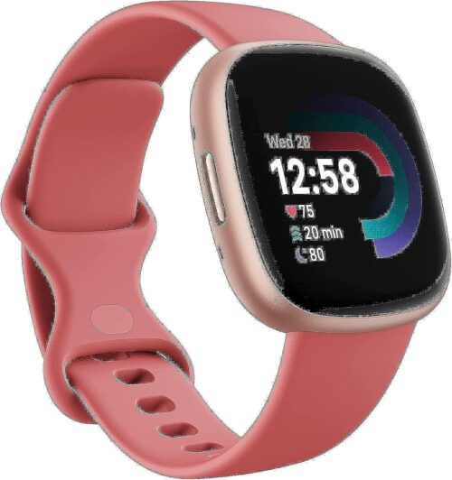Fitbit Versa 4 Health & Fitness Smartwatch with GPS, 24/7 Heart Rate, Sleep Tracking, Workout Modes, Built-in Alexa, Water Resistant, 6+ Day Battery Life - Black (Pink...
