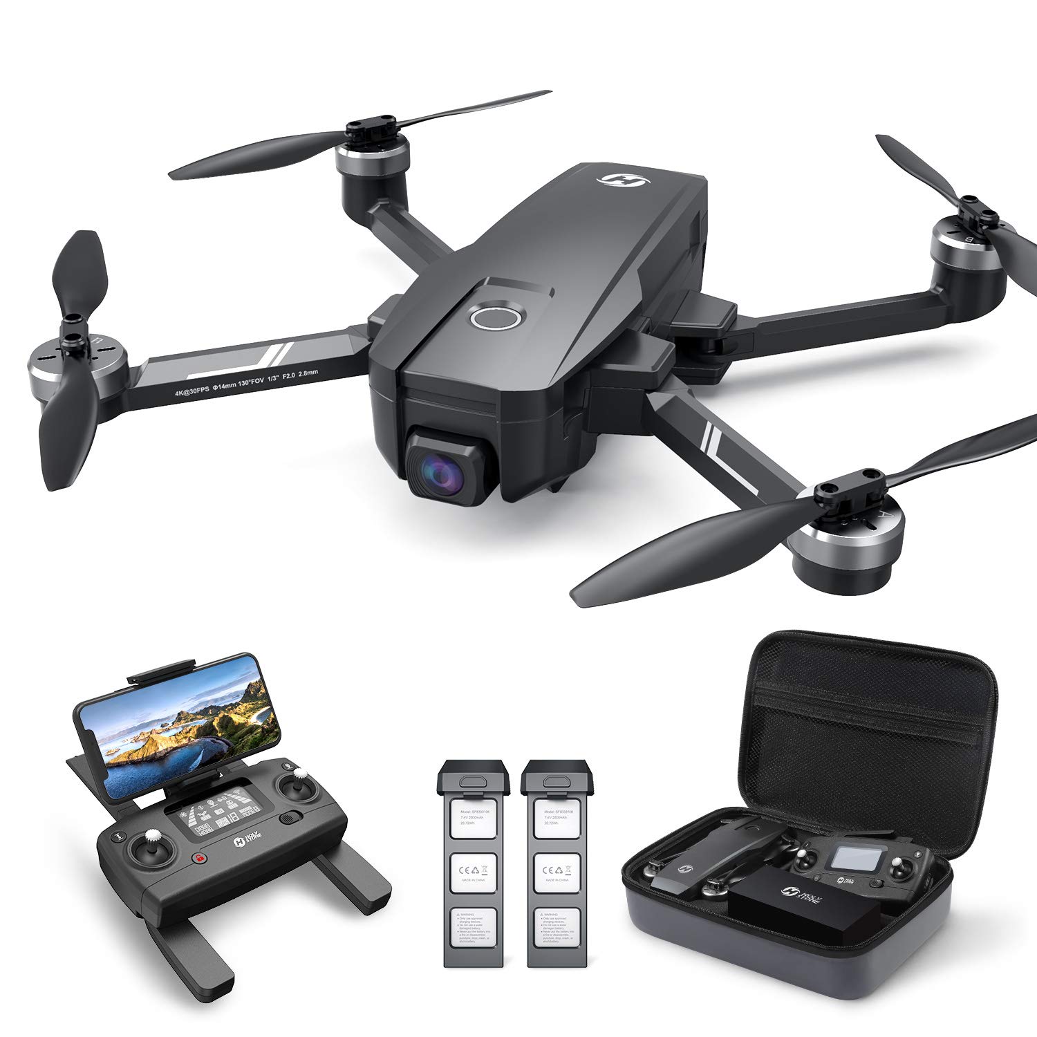 Holy Stone HS720E Drones with Camera for Adults 4K,Integrated Remote ID, 2 Batteries 46 Min Flight Time, 5GHz FPV Transmission, 130° FOV EIS Camera,Drone with 4K/30FPS…