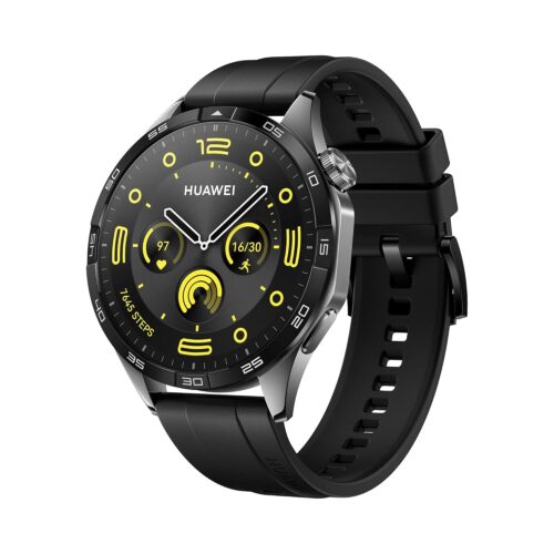 HUAWEI Watch GT 4 B19F 46mm Bluetooth Smartwatch 1.43" AMOLED Screen Fluoroelastomer Strap - Black