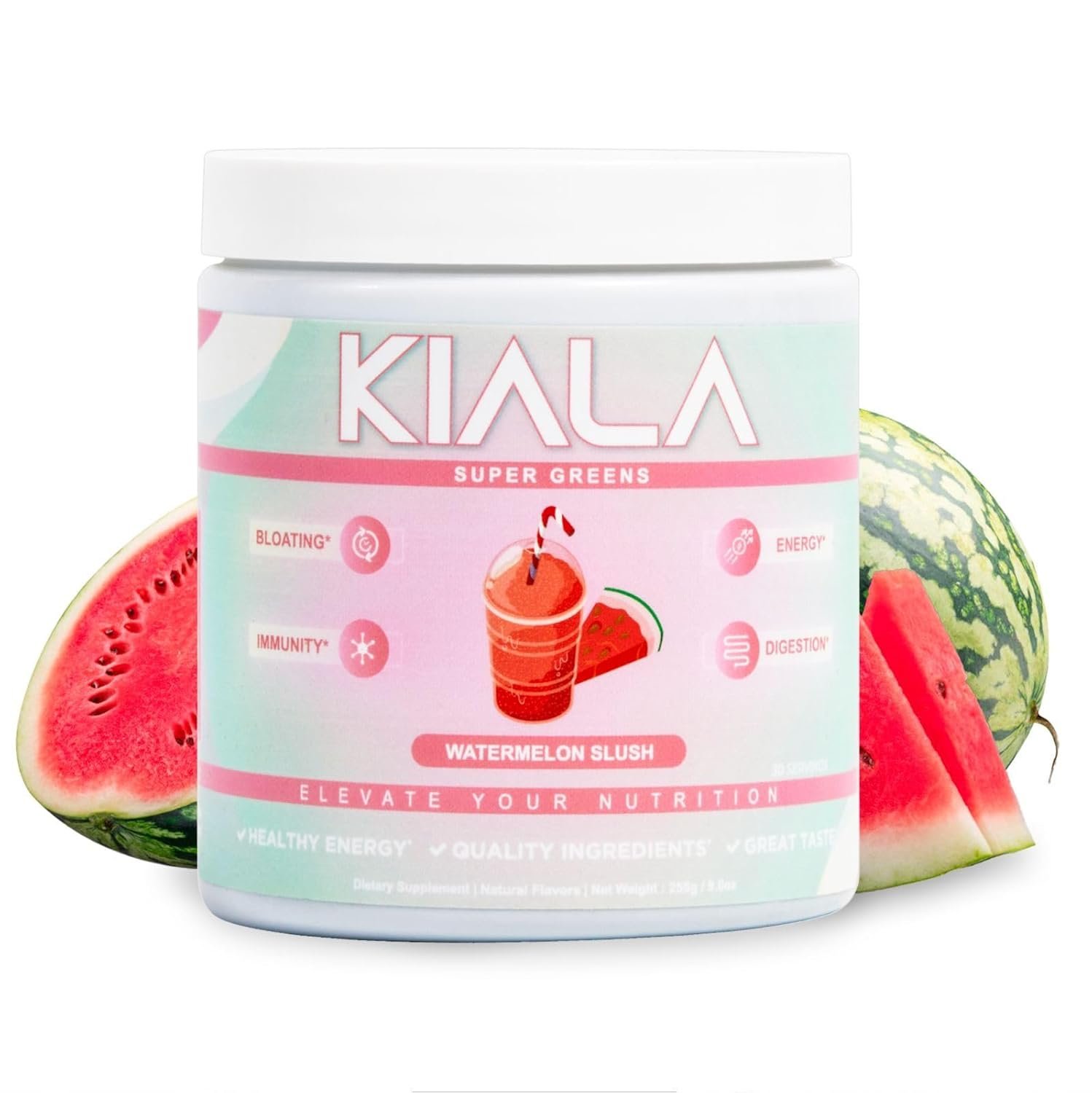 Kiala Nutrition Super Greens, Organic Greens Powder with Spirulina & Chlorella for Digestion, Gut Health, Immunity & Energy, Gluten Free, Vegan, Daily Support for Women,…