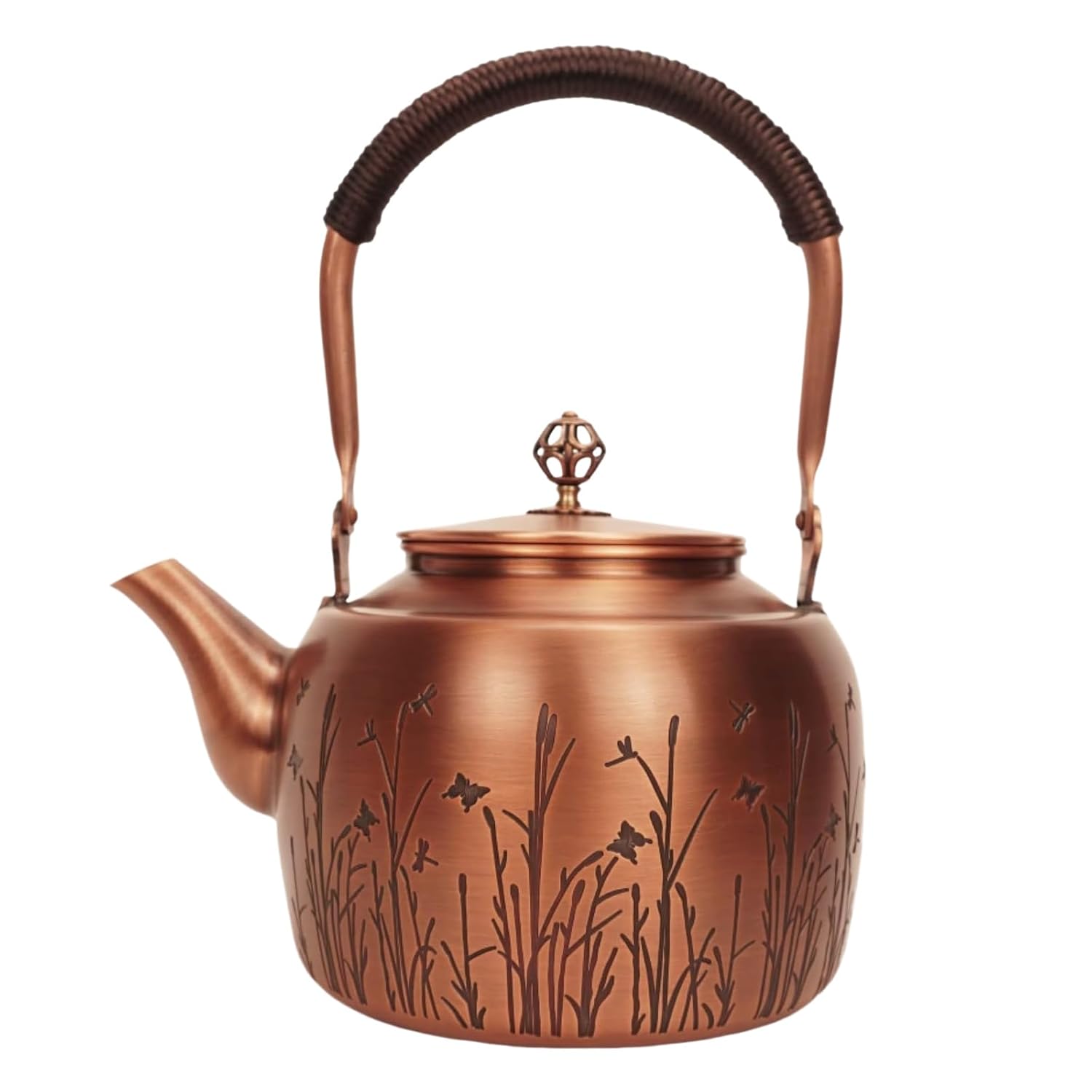 Kkekos Handmade Copper Kettle Copper Teapot for Stovetop 2000ml (Type4)