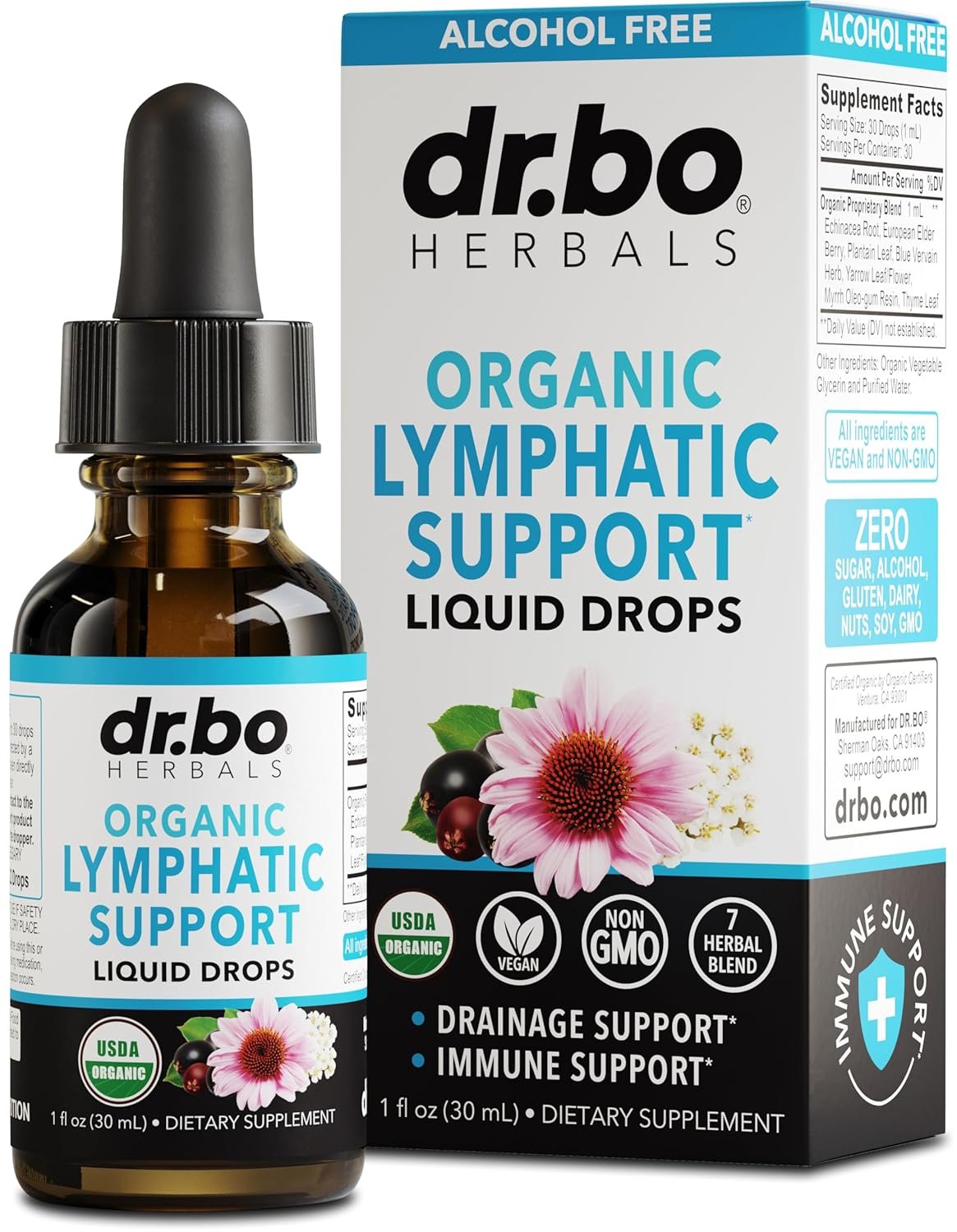 Lymphatic Drainage Supplements Drops – Organic Lymphatic Support Liquid Drops Cleanse with Echinacea for Lymph System Support Supplement, Lymph Node Detox Cleanse System…