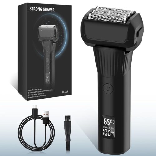 Mens Electric Razors for Shaving Face,Electric Shavers for Men,5 Blades Foil Men's Electric Razor for Coarse Hair,2 Speeds Cordless Portable Man Shaver Wet/Dry,Rechargeable...