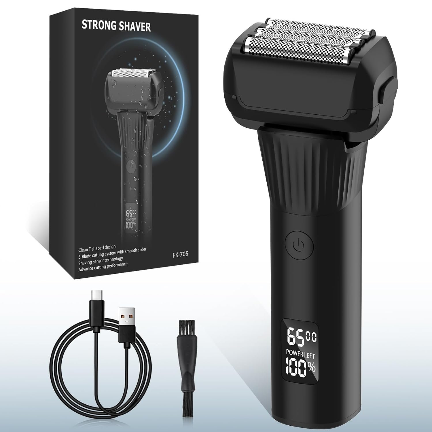 Mens Electric Razors for Shaving Face,Electric Shavers for Men,5 Blades Foil Men’s Electric Razor for Coarse Hair,2 Speeds Cordless Portable Man Shaver Wet/Dry,Rechargeable…