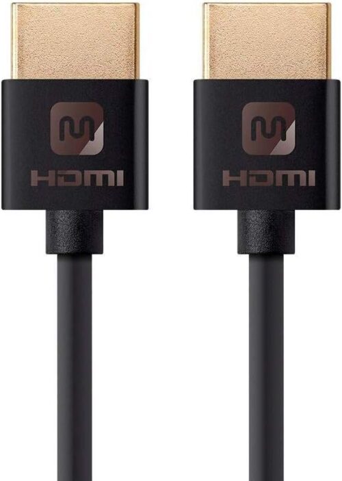 Monoprice 113580 HDMI High Speed Cable - 3 Feet - Black, 4K@60Hz, HDR, 18Gbps, 36AWG, YUV 4:4:4 - Ultra Slim Series
