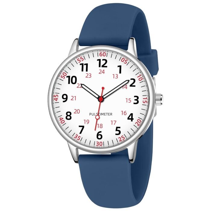 Nurse Watch for Women Waterproof Analog Silicone Watch with Second Hand Nursing Watch