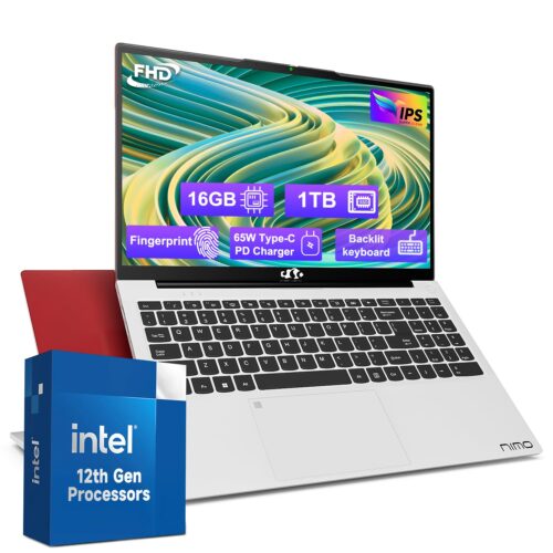 15.6-FHD-Laptop Student-Laptop, 16GB RAM 1TB SSD, Intel Pentium Quad-Core N100 Processor (Up to 3.4GHz) Backlit Keyboard Fingerprint WiFi 6 BT5.2 Business-Laptop, 2 Years...