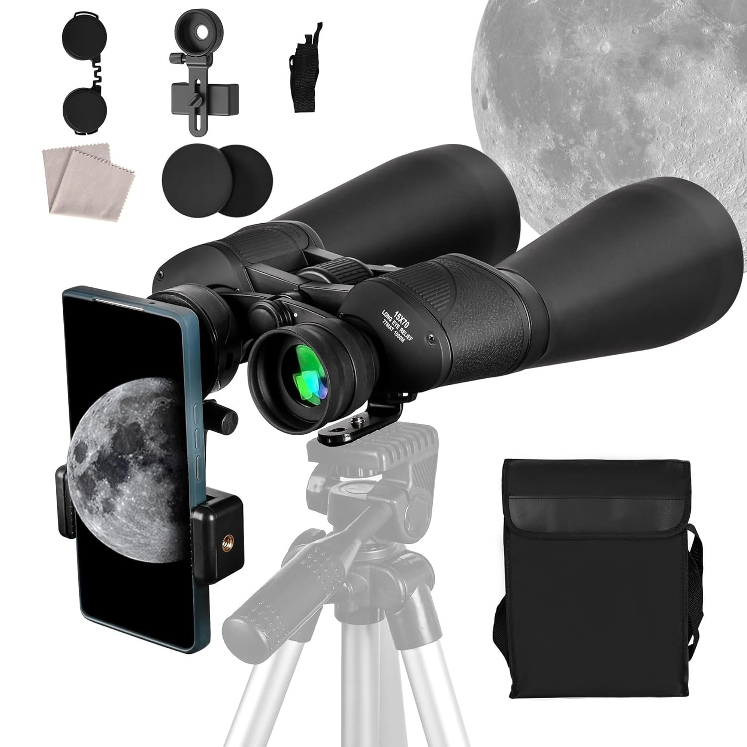 15×70 Giant Astronomy Binoculars for Adults High Powered Long Distance Viewing Multi-Coated Optics for Bird Watching Stargazing
