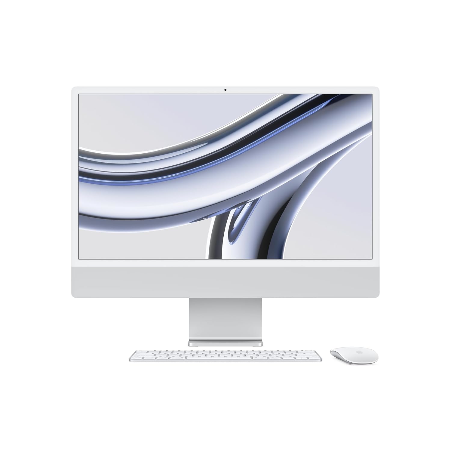 2023 Apple iMac with Apple M3 Chip with 8-core CPU (24-inch, 8GB RAM, 512GB SSD Storage) (QWERTY English) Silver (Renewed)