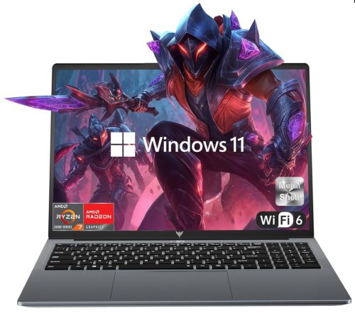 2025 AMD Laptop, 16.1inch Laptop Computer with AMD Ryzen 7 5700U (8C/16T, Up to 4.3GHz), 16GB RAM 512GB NVMe SSD Windows 11 Laptop, Radeon RX Vega 8 Graphics, WiFi 6, Backlit...
