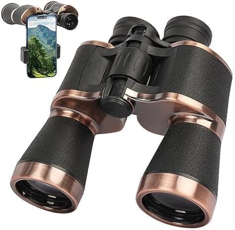 20×50 Binoculars for Adults, High Power Compact Waterproof Binoculars Telescope with Low Light Night Vision for Hunting Bird Watching Travel Football with Carrying Case