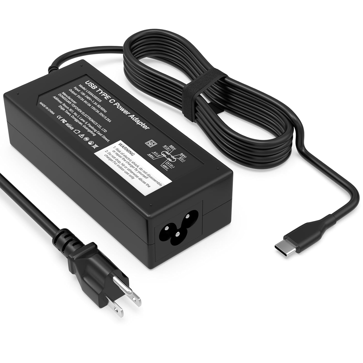 65W USB C Laptop Charger Compatible with Dell Laptop Charger and More Chromebook Type C Power Cord