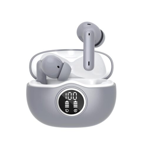 A10 Pro Wireless Earbuds Bluetooth 5.3 HiFi Stereo, 50H Playback LED Digital Display Earphones, ENC Noise Cancelling Mic, Ergonomic Sport Headphone Headset for Gym/Running/Work...