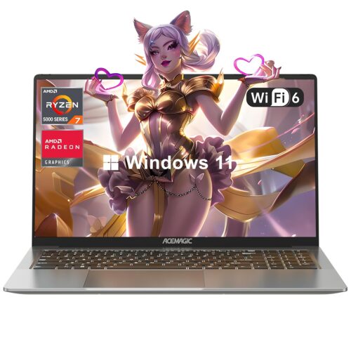 ACEMAGIC 2025 Laptop, Laptop with AMD Ryzen 7 5700U (8C/16T, Up to 4.3GHz), 16GB RAM 512GB NVMe SSD Laptop Computer, Radeon RX Vega 8 Graphics, 16.1-inch FHD Display, WiFi 6,...