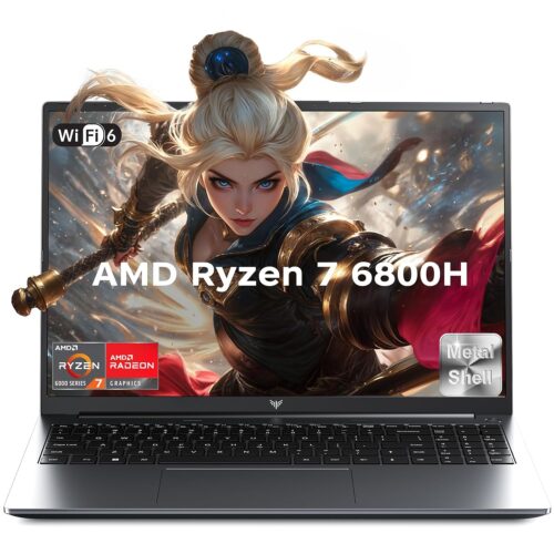 ACEMAGIC 2025 Laptop, Laptop with AMD Ryzen 7 6800H (8C/16T, Up to 4.7GHz), 16GB DDR5 512GB NVMe SSD Windows 11 Laptop Computer, 16-inch FHD Display, WiFi 6,Backlit KB