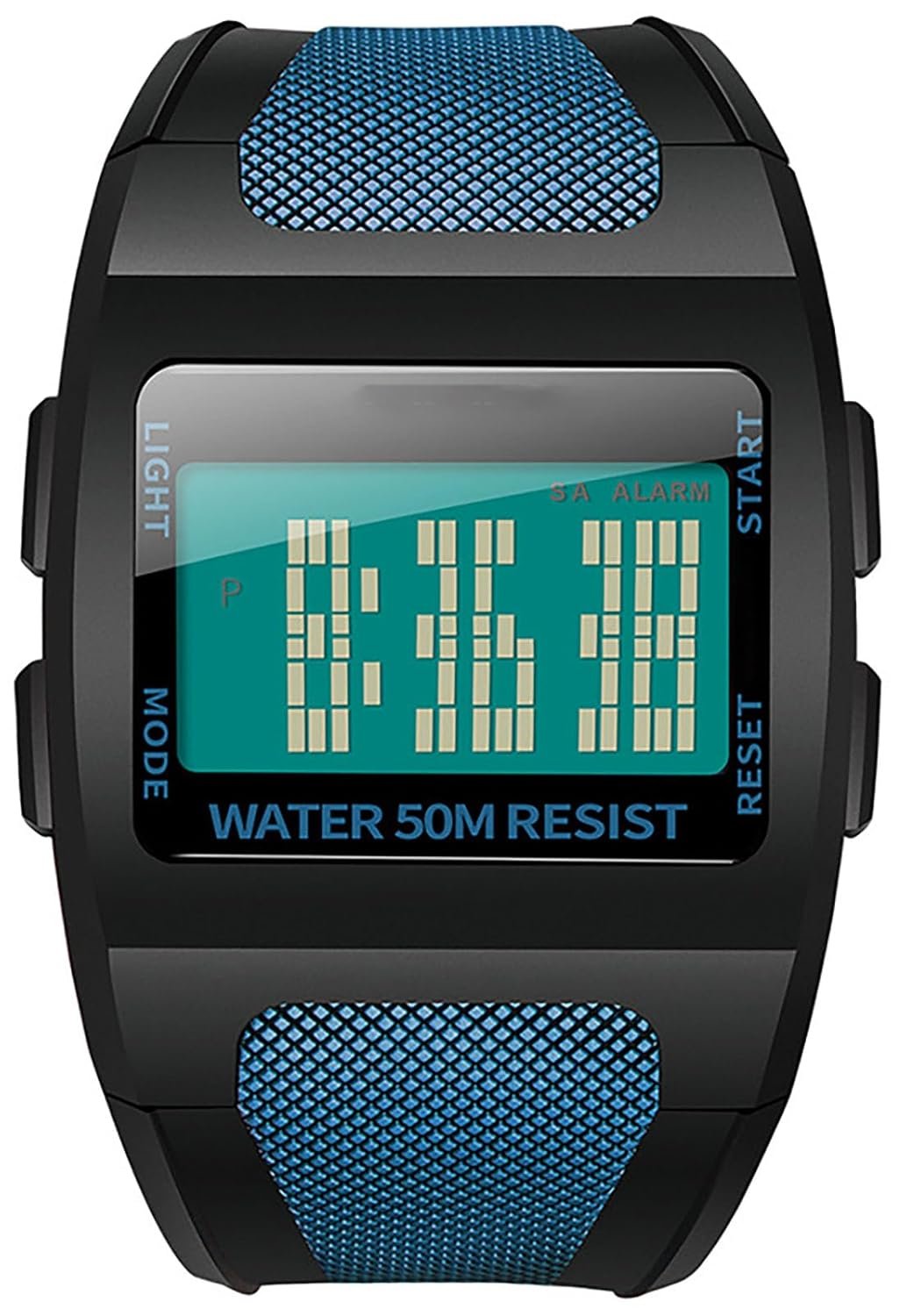 ADSBIAOYE Square Mens Digital Watch Outdoor Sports Multi-Function Watch LED Waterproof Chronograph Electronic Watches