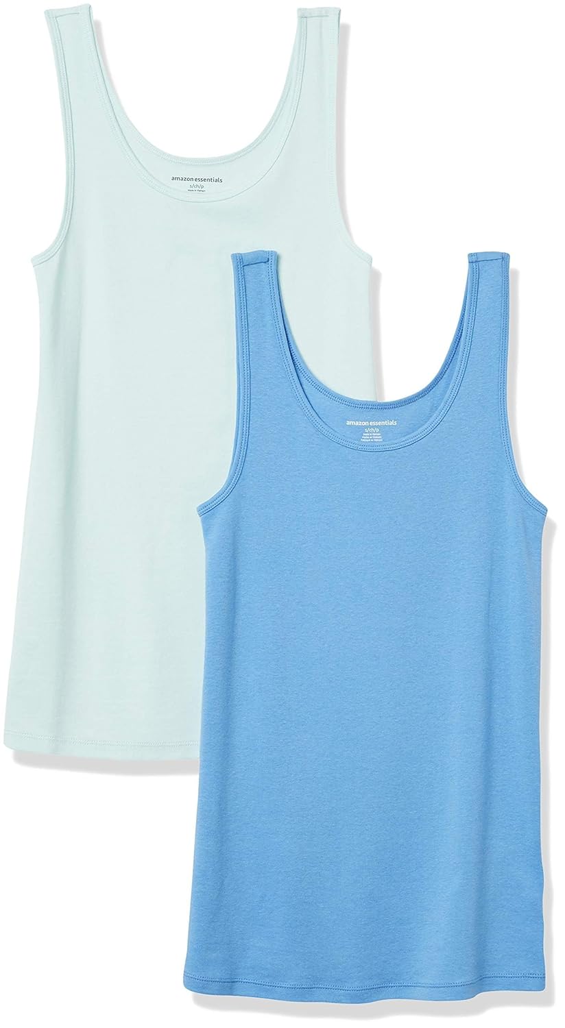 Amazon Essentials Women’s Slim-Fit Tank, Pack of 2