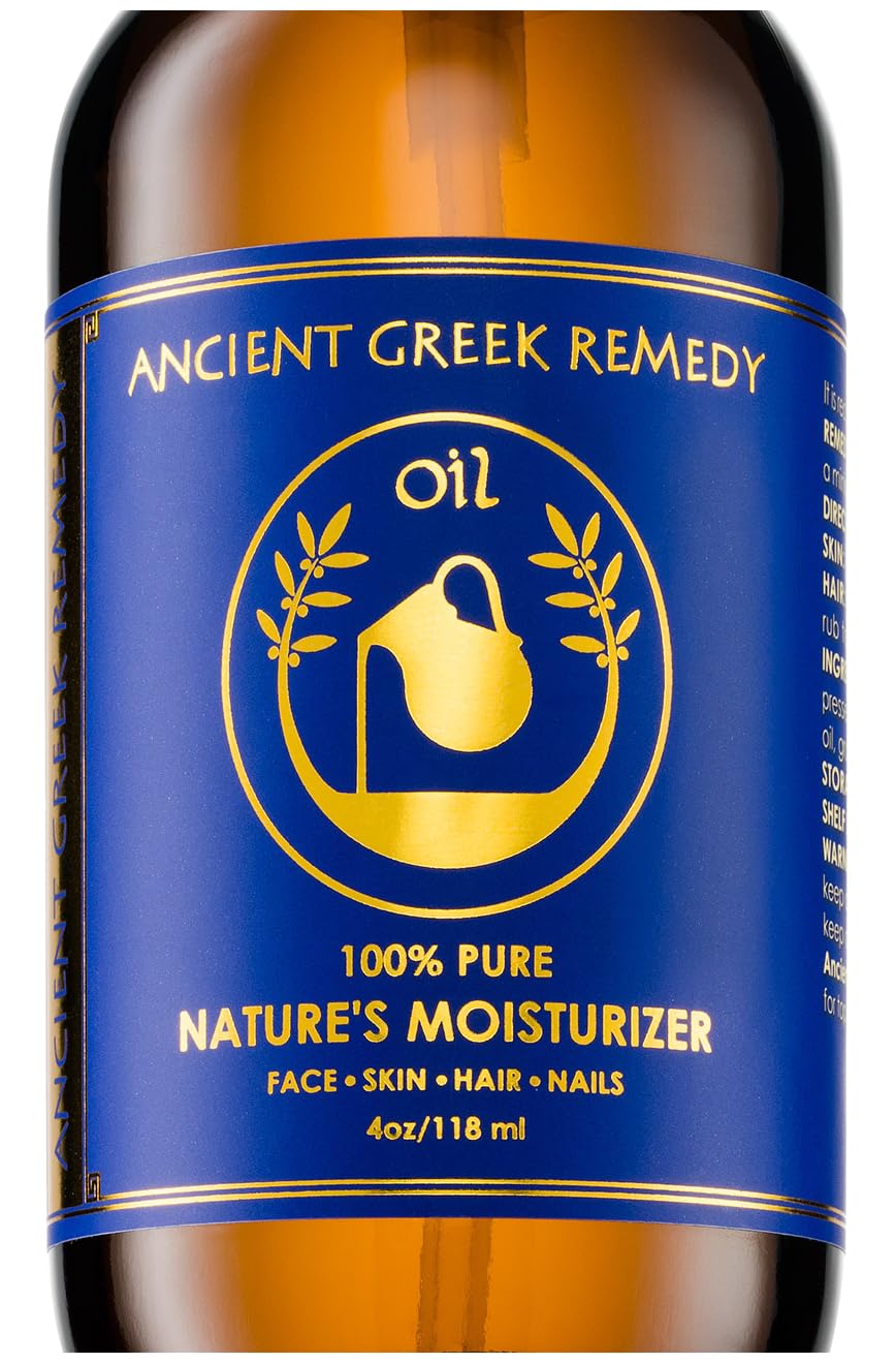 Ancient Greek Remedy After Shower Body Oil for Women – Organic Face Oil & Body Moisturizer for Dry Skin with Sweet Almond, Jojoba, Olive, Lavender and Vitamin E Oil – Natural…