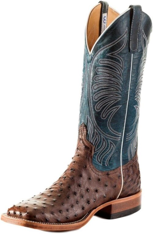 Anderson Bean Men's Kango Tabac Mad Dog Full Quill Ostrich Cowboy Boot