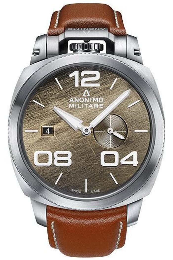 Anonimo Militare Mens Analog Automatic Watch with Leather Bracelet AM102001002A02