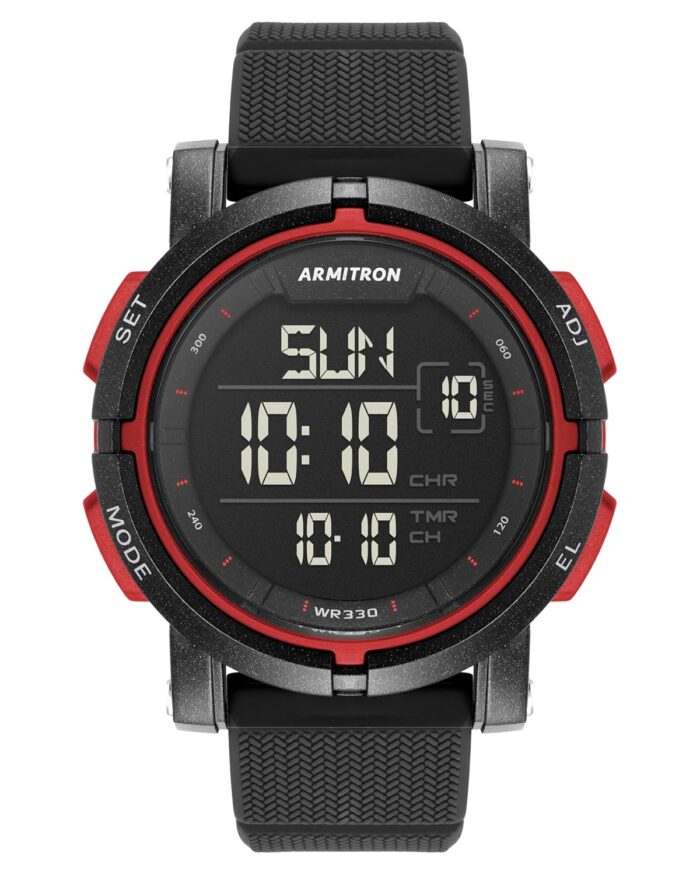 Armitron Sport Men's Digital Chronograph Silicone Strap Watch