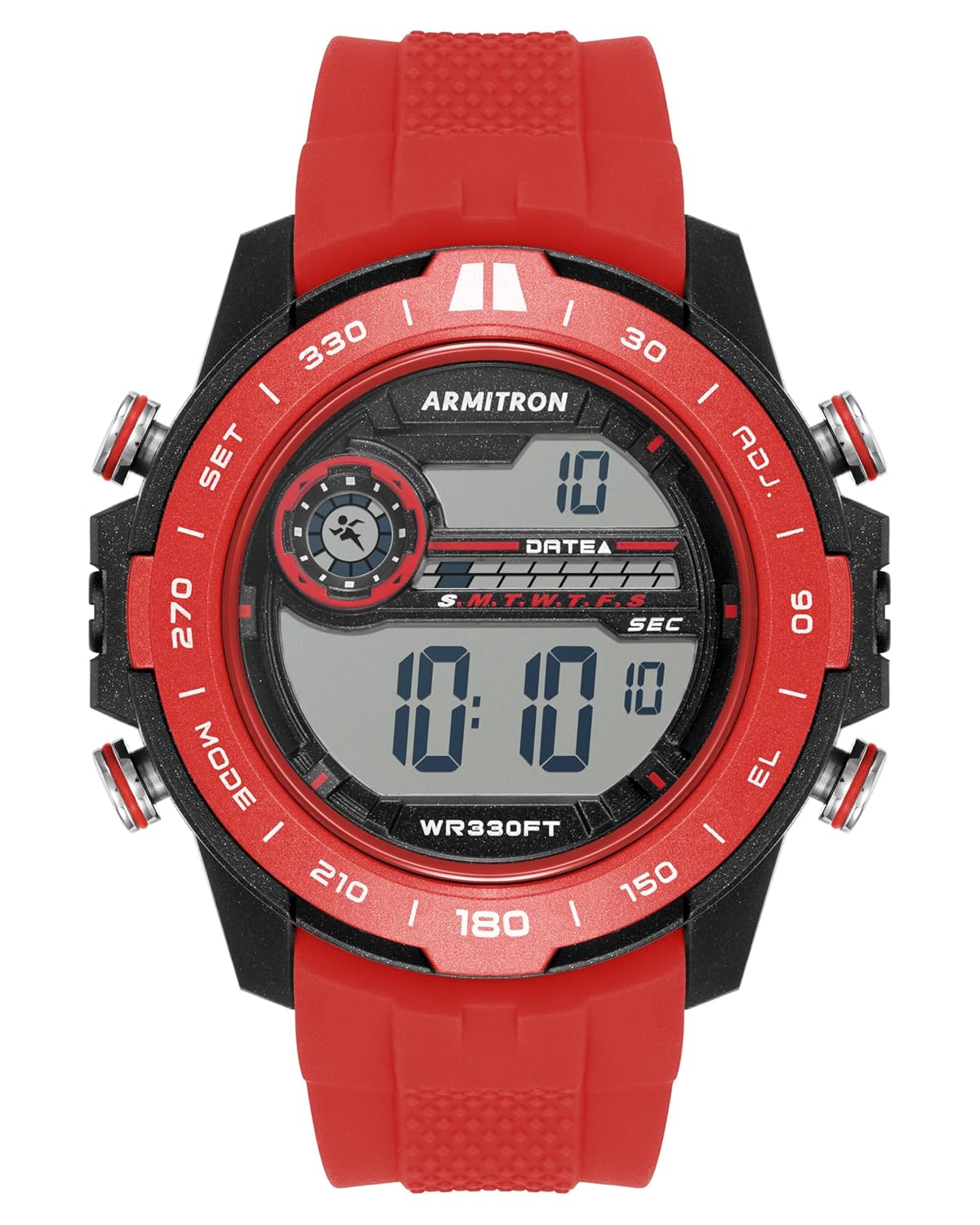 Armitron Sport Men’s Digital Chronograph Silicone Strap Watch