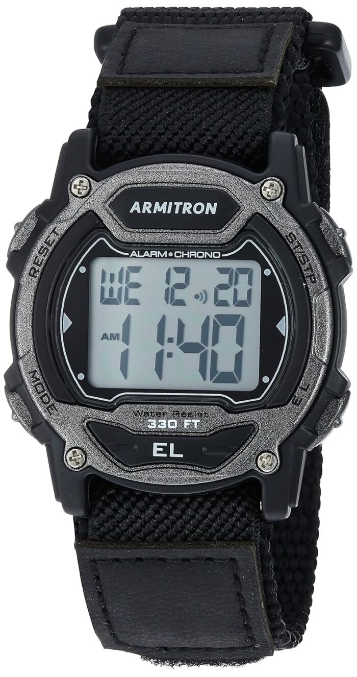 Armitron Sport Unisex Digital Chronograph Nylon Strap Watch, 45-7004