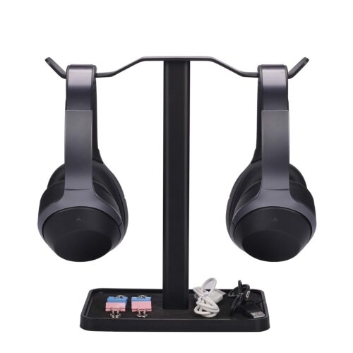 Avantree [Super Stable] Neetto Dual Headphones Stand for Desk, Aluminum Alloy & Metal Gaming Headsets Holder Hanger for Sennheiser, Sony, Audio-Technica, Bose, Beats, Akg,...