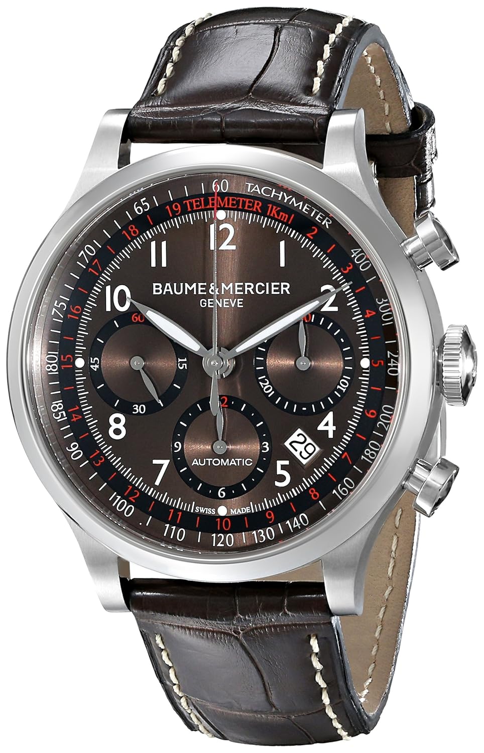 Baume & Mercier Men’s BMMOA10043 Capeland Analog Display Swiss Automatic Brown Watch