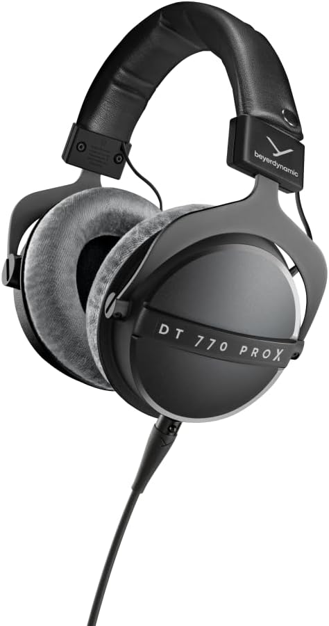 beyerdynamic DT 770 Pro X Over-Ear Studio Wired Headphones for Recording and Monitoring (Closed) with Detachable Cable Handmade in Germany (48 Ohms, Black)