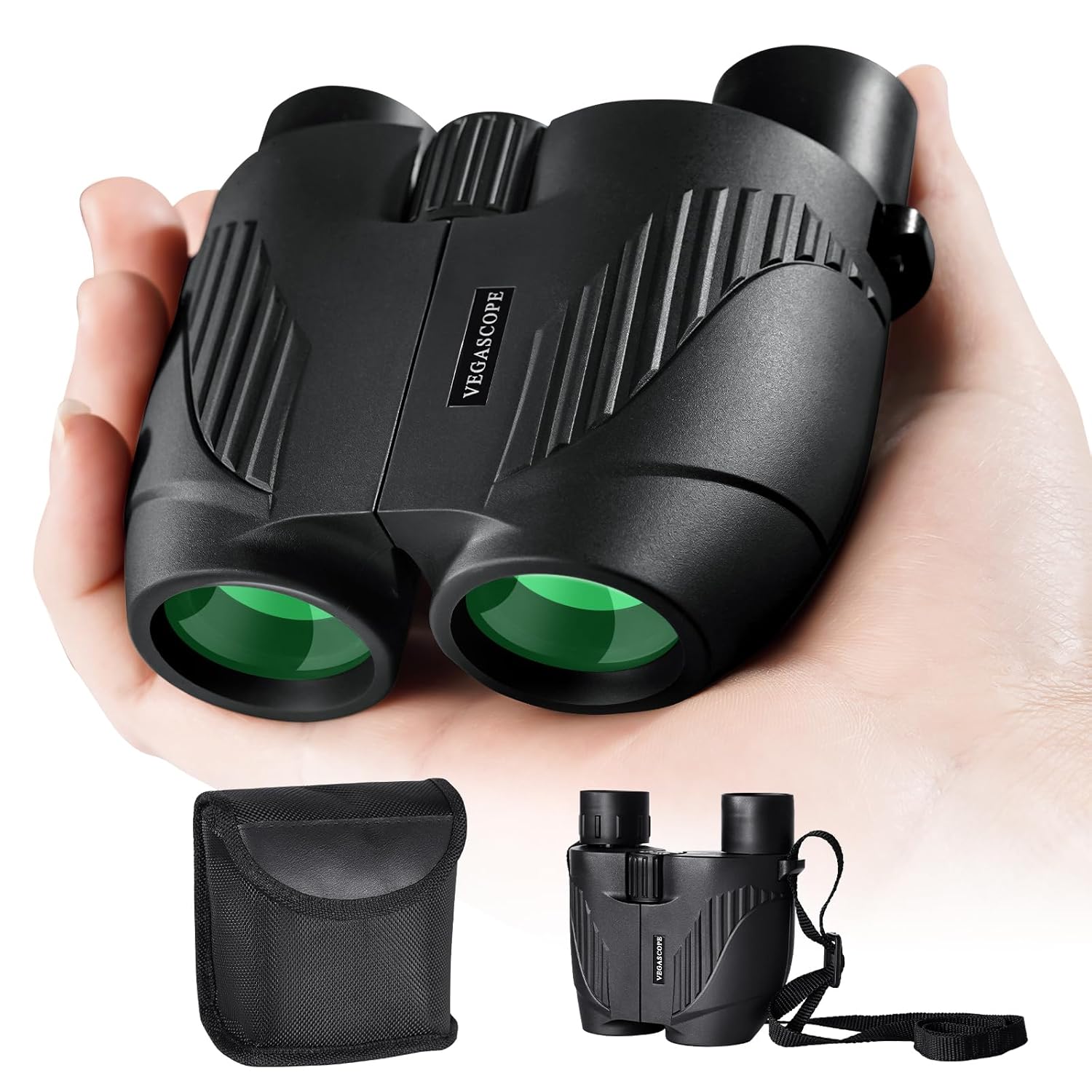 Binoculars for Adults and Kids, 20×25 High Powered Fully Multi-Coated Lenses, BAK 4 Compact Waterproof Binocular, Essential Pocket Binoculars with Low Light Vision for Bird…