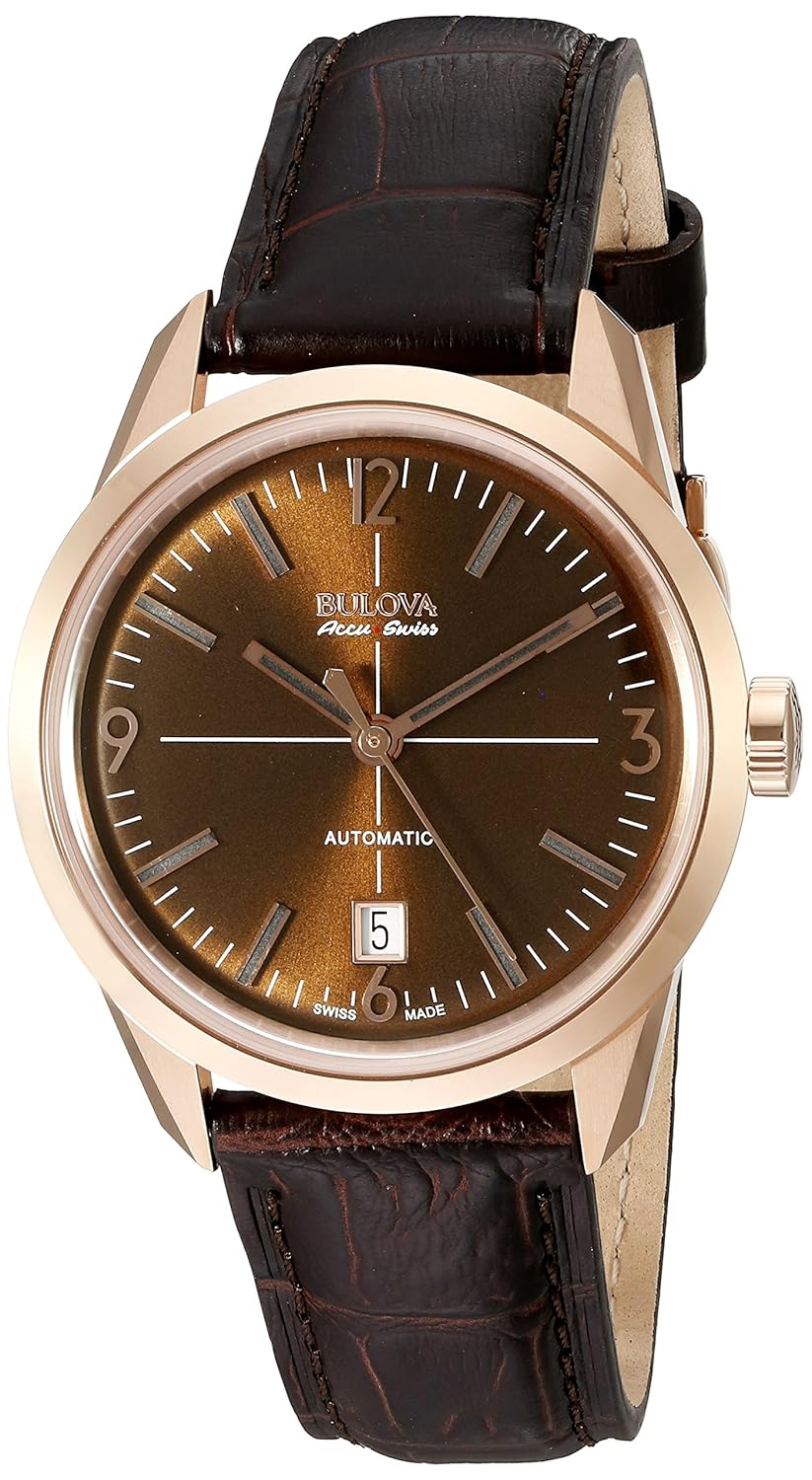 Bulova Men’s 64B124 Analog Display Automatic Self Wind Brown Watch