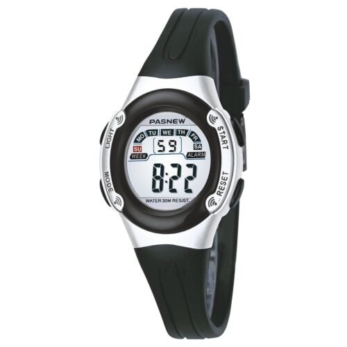CakCity Waterproof Sport Women's Digital Chronograph Silicone Strap Watch Unisex Wristwatch