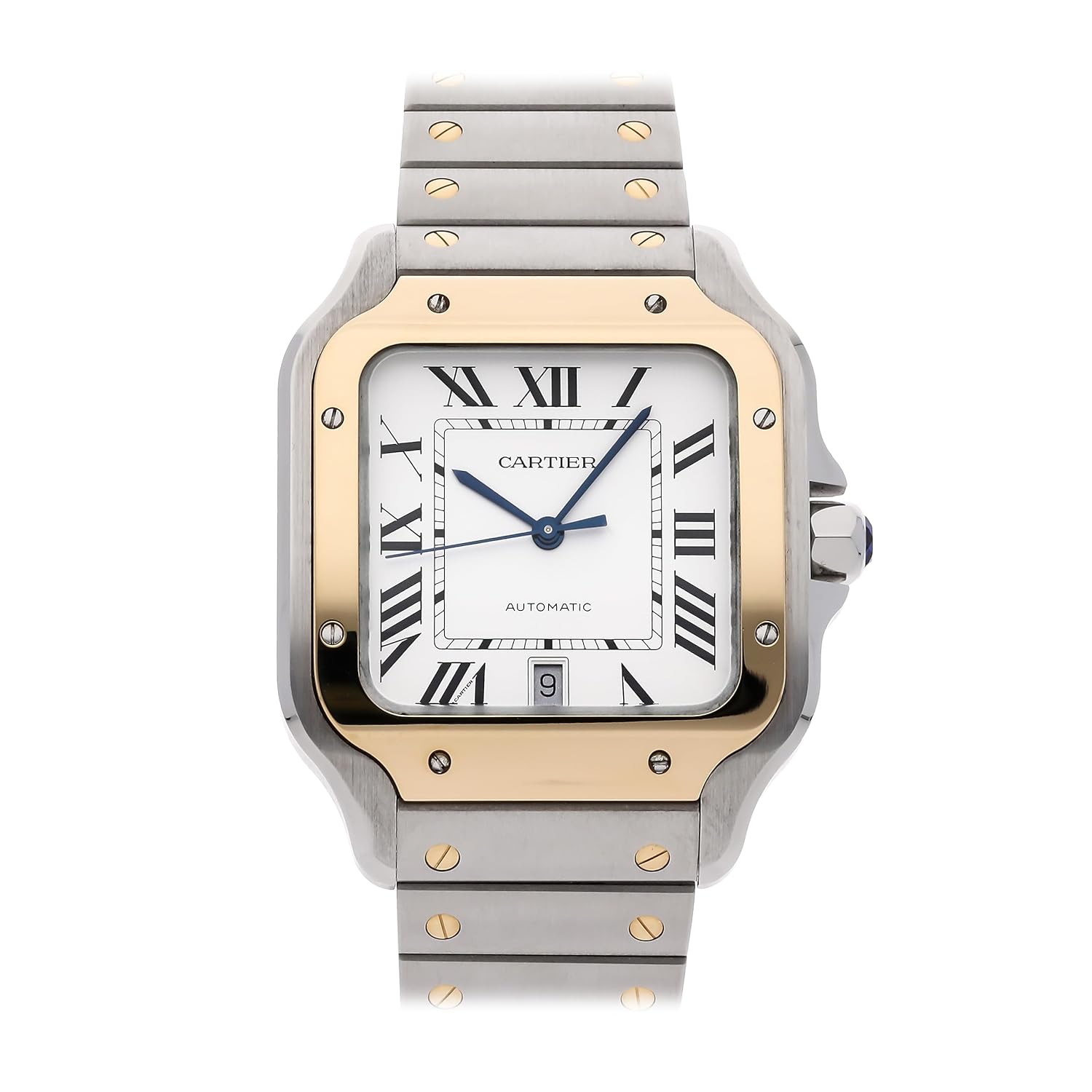 Cartier Santos Automatic Silver Dial Large Men’s Watch W2SA0009