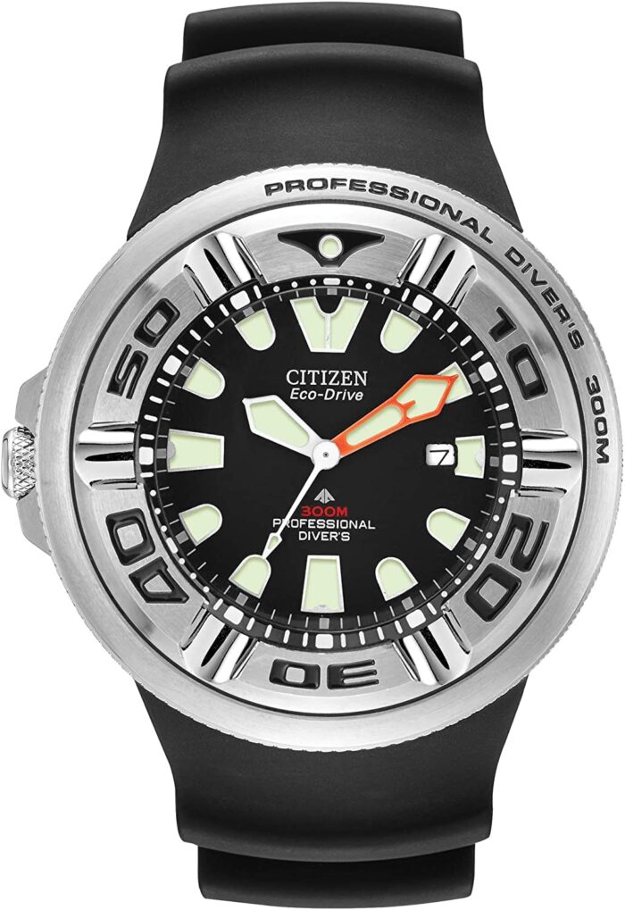 CITIZEN Men's Promaster Dive Eco-Drive Watch, 3-Hand Date, Polyurethane Strap, ISO Certified, Anti-Reflective Curved Crystal, Screw-Back Case and Crown