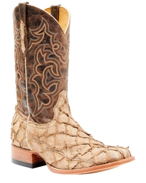 Cody James Men's Exotic Pirarucu Western Boot Broad Square Toe - Bbme-102