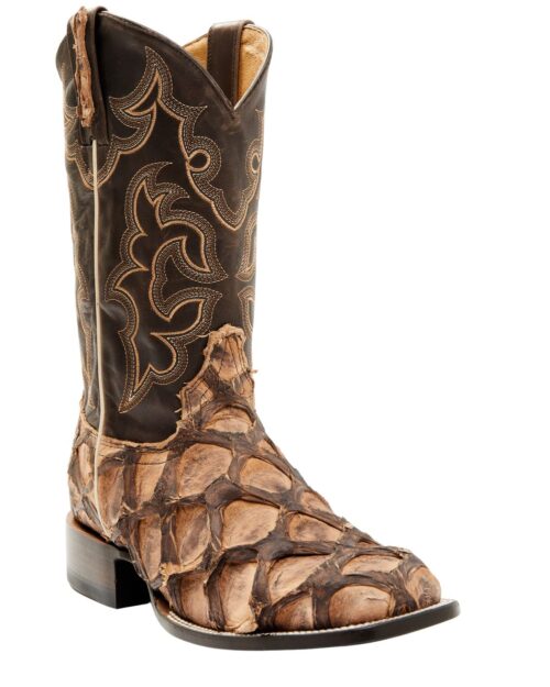 Cody James Men's Exotic Pirarucu Western Boot Broad Square Toe - Bbme-224
