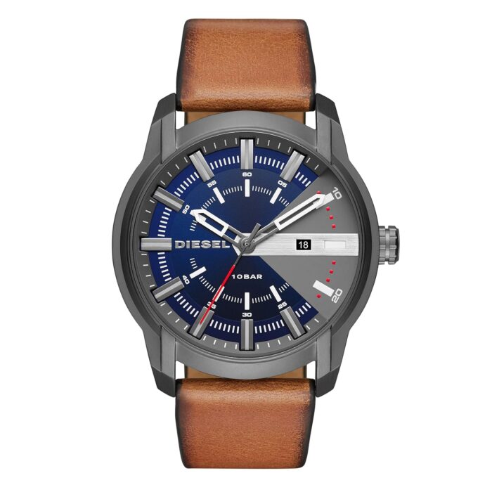 Diesel Armbar Men's Watch with Silicone or Leather Band