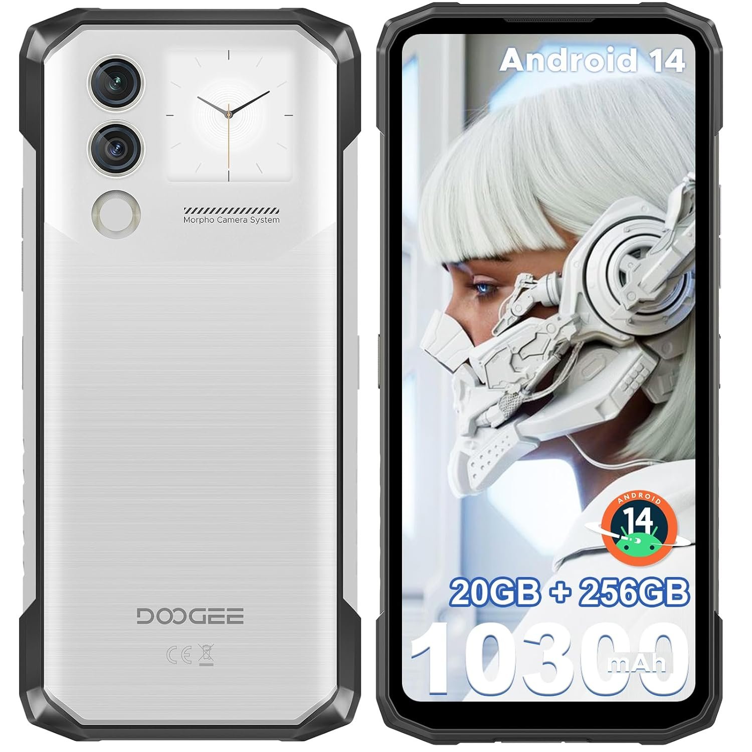 DOOGEE Blade 10 Max Rugged Smartphone Unlocked, 10300mAh Rugged Phone, 6.56″ HD+ 1.54″ Dual Screen,20GB+256GB/2TB,4G Dual SIM Android 14 Waterproof Phone,3 Card Slots/NFC/Face…