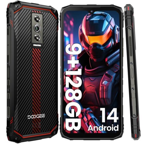 DOOGEE Blade 10 Rugged Phone Unlocked, Android 14 Cell Phone, 6.56'' 90Hz Display, 128GB ROM/TF 1TB, 5150mAh, 16MP AI Camera, 4G Dual SIM Smart Phones, IP68/IP69K Waterproof...