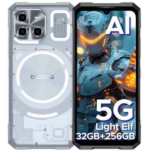 DOOGEE Blade GT (2025) 5G AI Rugged Phone with Dynamic LED Light Effect, 32GB RAM + 256GB ROM Android Rugged Cell Smartphone, 6.72" FHD+ 120Hz Display, 48MP Camera, 10.5mm...
